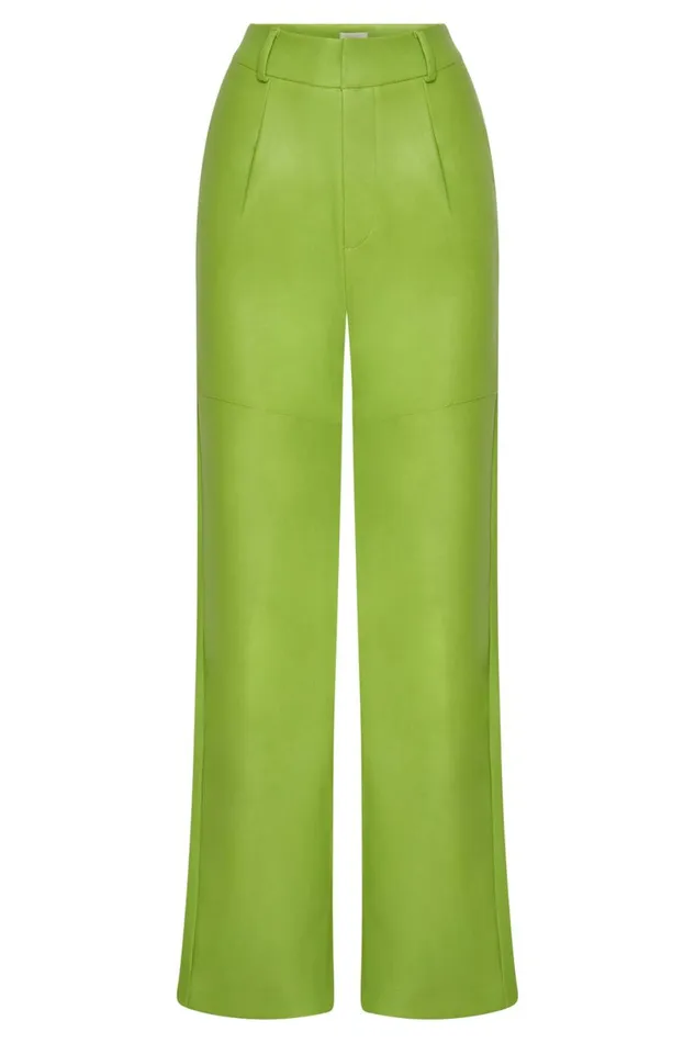 Meshki Pants Sima Faux Leather High Waist Pants 8211 Lime Green Limegreen 8211 Women Meshki Pants Sima Faux Leather High Waist Pants 8211 Lime Green Limegreen 8211 Women