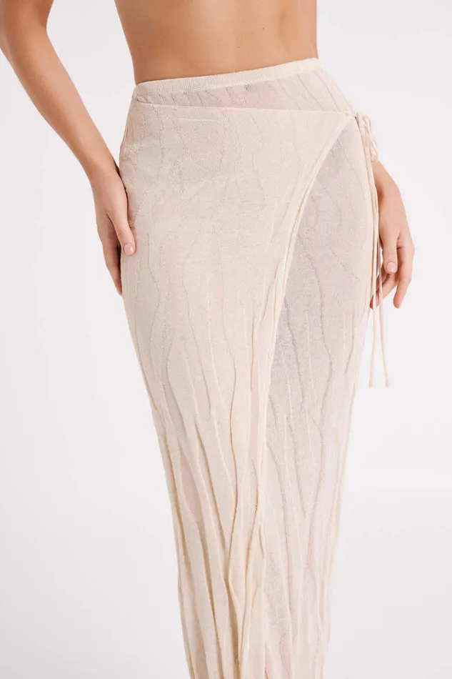 Meshki Skirts Akari Knit Maxi Skirt 8211 Ivory Ivory 8211 Women