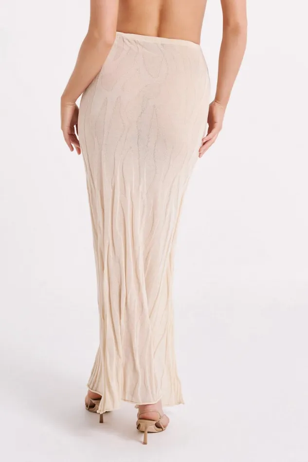Meshki Skirts Akari Knit Maxi Skirt 8211 Ivory Ivory 8211 Women