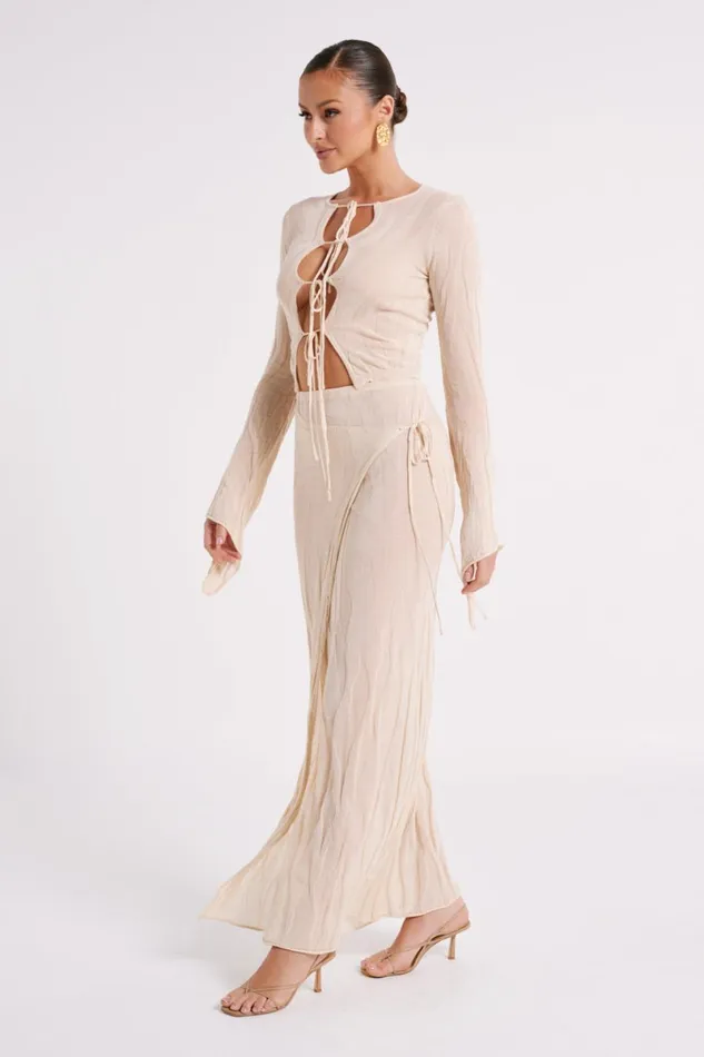 Meshki Skirts Akari Knit Maxi Skirt 8211 Ivory Ivory 8211 Women
