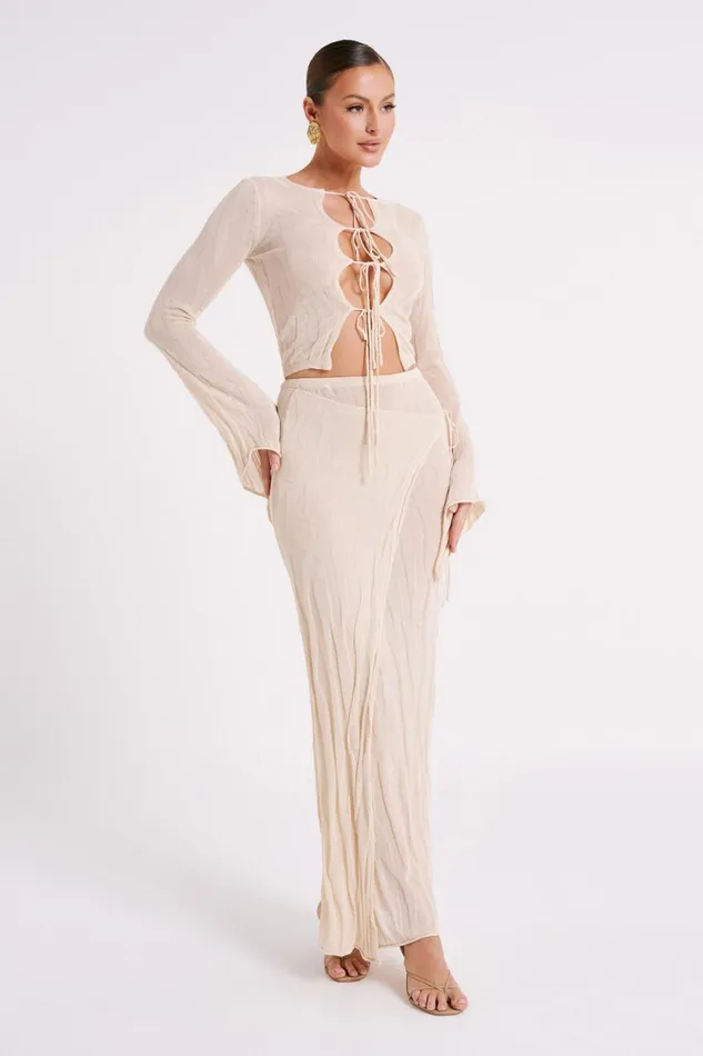 Meshki Skirts Akari Knit Maxi Skirt 8211 Ivory Ivory 8211 Women