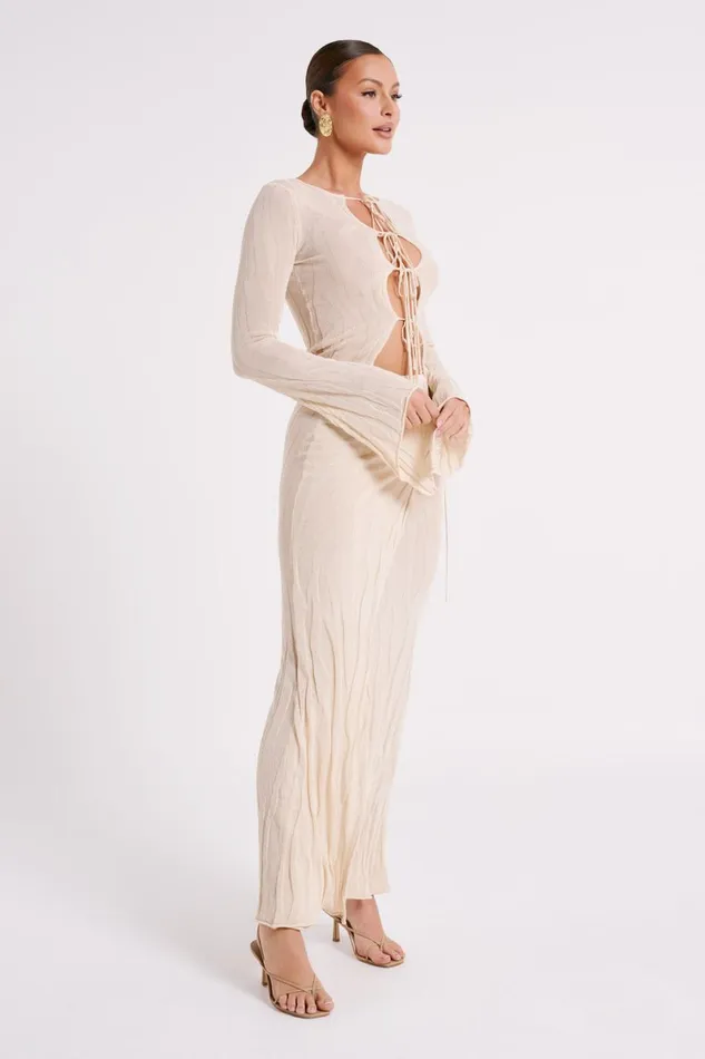 Meshki Skirts Akari Knit Maxi Skirt 8211 Ivory Ivory 8211 Women