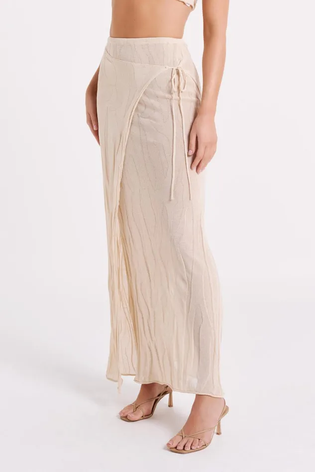 Meshki Skirts Akari Knit Maxi Skirt 8211 Ivory Ivory 8211 Women