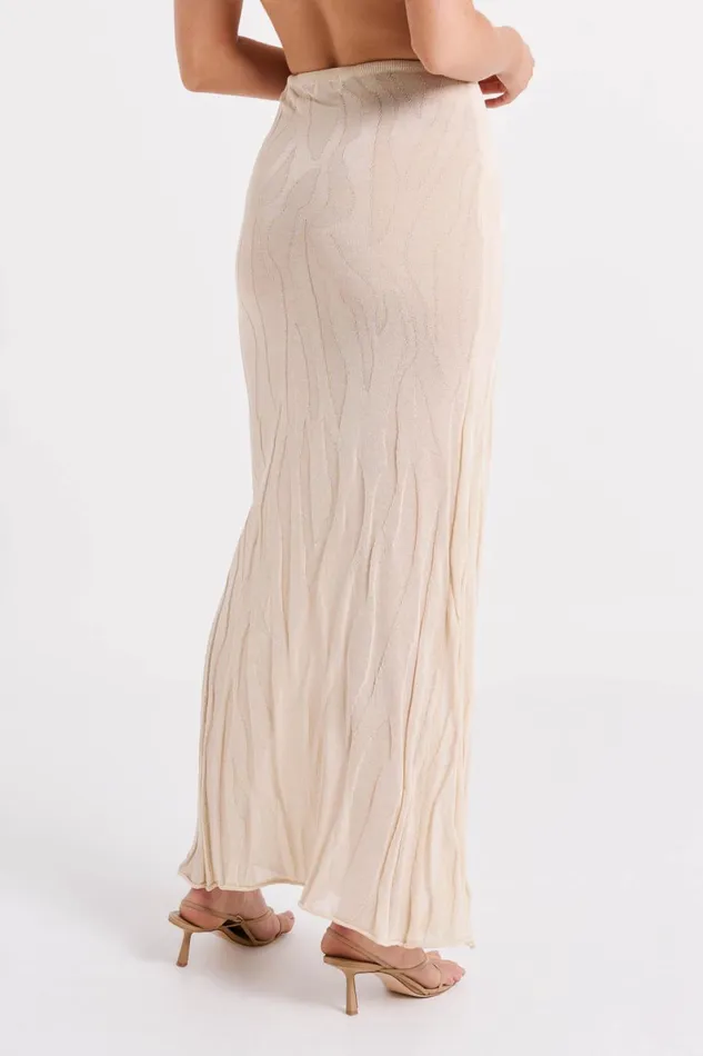 Meshki Skirts Akari Knit Maxi Skirt 8211 Ivory Ivory 8211 Women