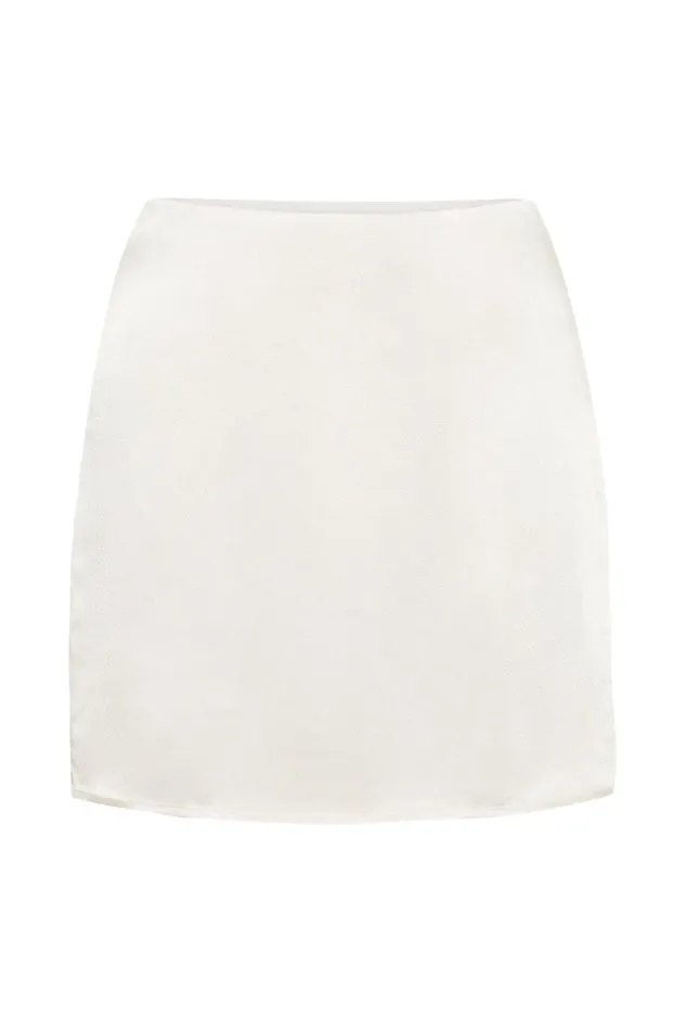 Meshki Skirts Amia Satin Mini Skirt 8211 Ivory Ivory 8211 Women