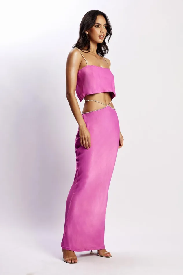 Meshki Skirts Dayana Diamante Maxi Skirt 8211 Purple Purple 8211 Women Meshki Skirts Dayana Diamante Maxi Skirt 8211 Purple Purple 8211 Women