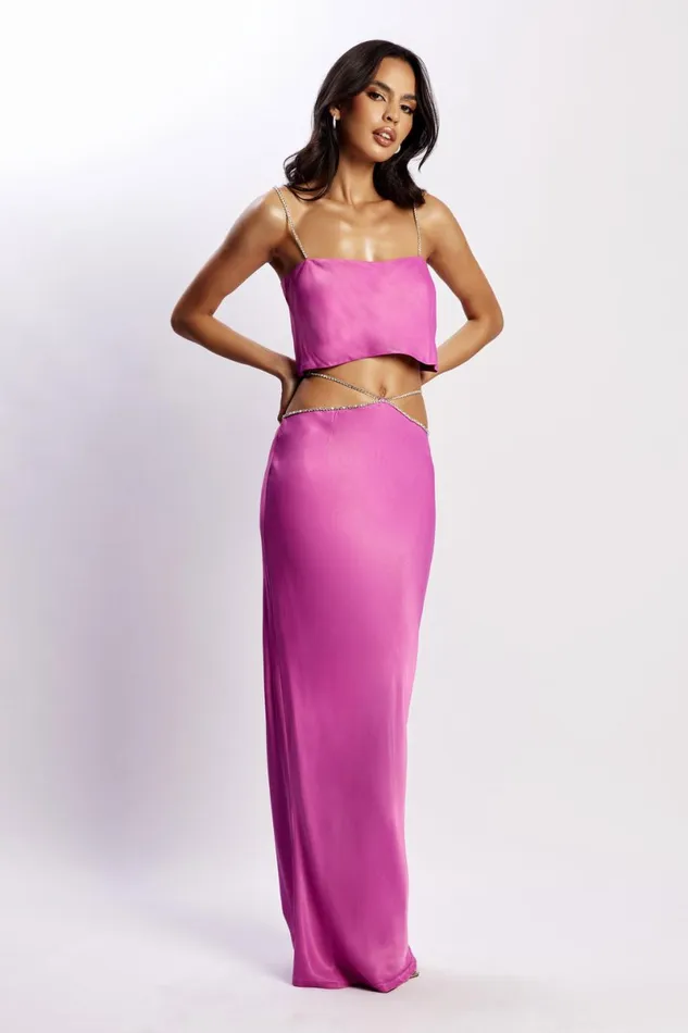 Meshki Skirts Dayana Diamante Maxi Skirt 8211 Purple Purple 8211 Women Meshki Skirts Dayana Diamante Maxi Skirt 8211 Purple Purple 8211 Women