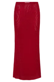 Meshki Skirts Erika Diamante Maxi Skirt 8211 Vermilion Red Vermilionred 8211 Women