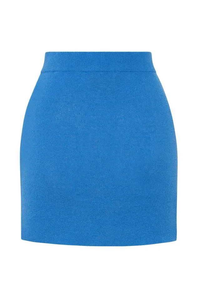 Meshki Skirts Esme Knit Mini Skirt 8211 Azure Blue Azureblue 8211 Women Meshki Skirts Esme Knit Mini Skirt 8211 Azure Blue Azureblue 8211 Women