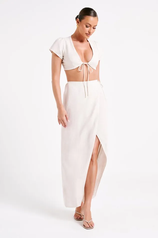Meshki Skirts Fatima Linen Wrap Maxi Skirt 8211 Natural Natural 8211 Women Meshki Skirts Fatima Linen Wrap Maxi Skirt 8211 Natural Natural 8211 Women