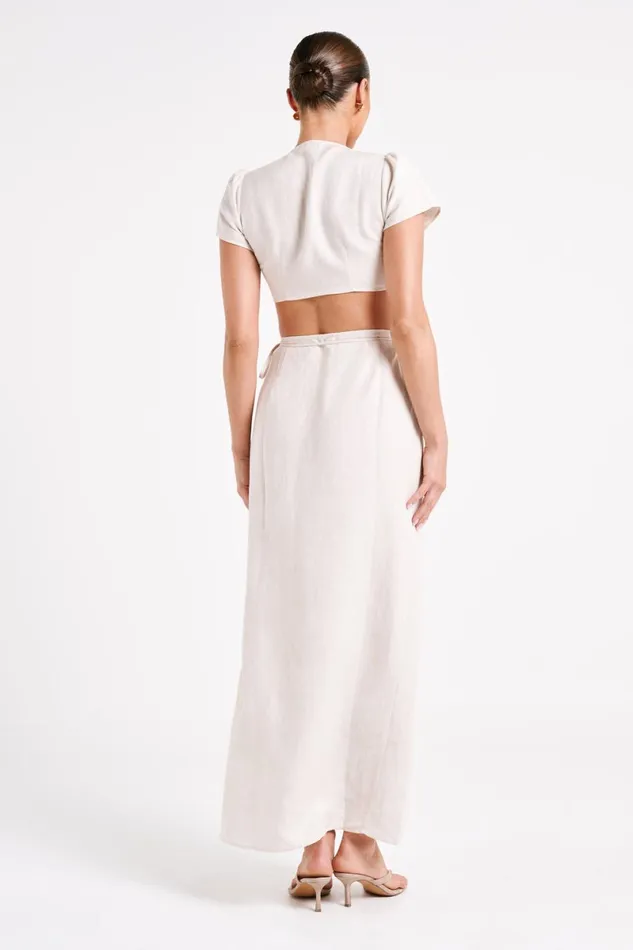 Meshki Skirts Fatima Linen Wrap Maxi Skirt 8211 Natural Natural 8211 Women Meshki Skirts Fatima Linen Wrap Maxi Skirt 8211 Natural Natural 8211 Women