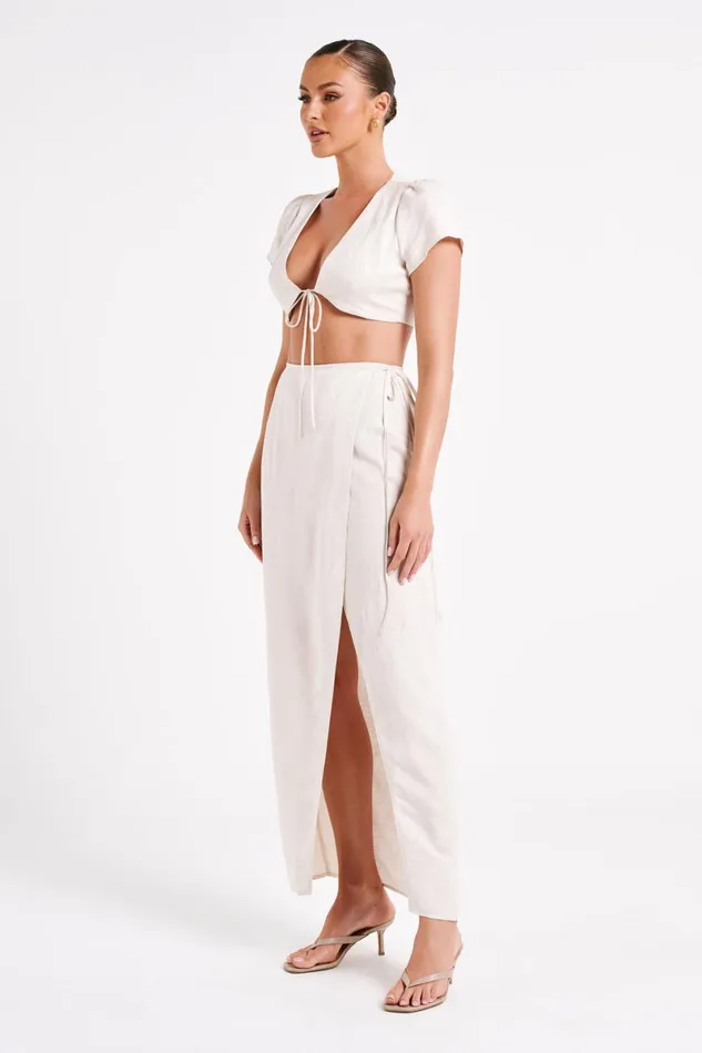 Meshki Skirts Fatima Linen Wrap Maxi Skirt 8211 Natural Natural 8211 Women Meshki Skirts Fatima Linen Wrap Maxi Skirt 8211 Natural Natural 8211 Women