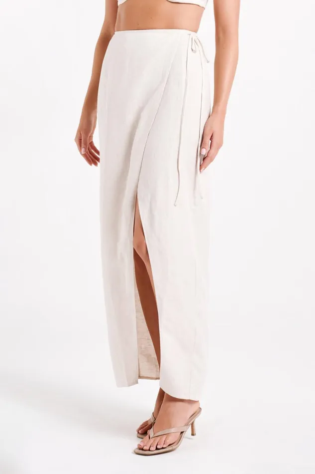 Meshki Skirts Fatima Linen Wrap Maxi Skirt 8211 Natural Natural 8211 Women Meshki Skirts Fatima Linen Wrap Maxi Skirt 8211 Natural Natural 8211 Women