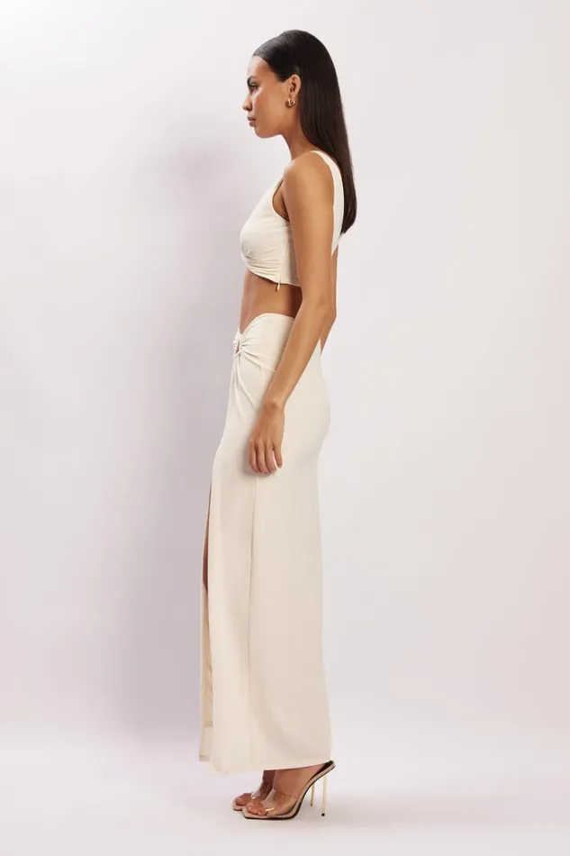 Meshki Skirts Jacqui Side Split Maxi Skirt 8211 Bone Bone 8211 Women Meshki Skirts Jacqui Side Split Maxi Skirt 8211 Bone Bone 8211 Women