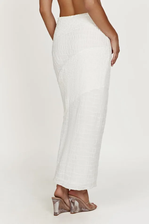 Meshki Skirts Nyah Textured Midi Skirt 8211 White White 8211 Women