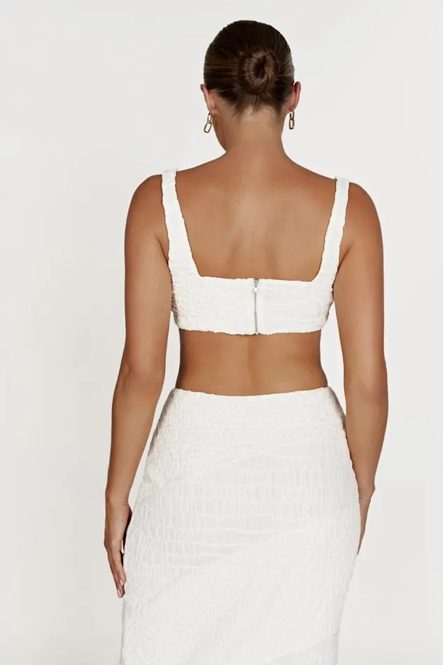 Meshki Skirts Nyah Textured Midi Skirt 8211 White White 8211 Women