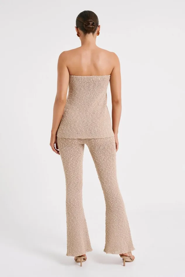 Meshki Sleeveless Tops Irma Strapless Boucle Top 8211 Wheat Wheat 8211 Women
