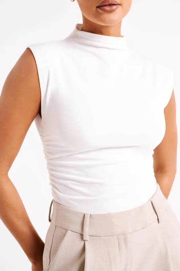 Meshki Sleeveless Tops Kimber High Neck Sleeveless Top 8211 White White 8211 Women