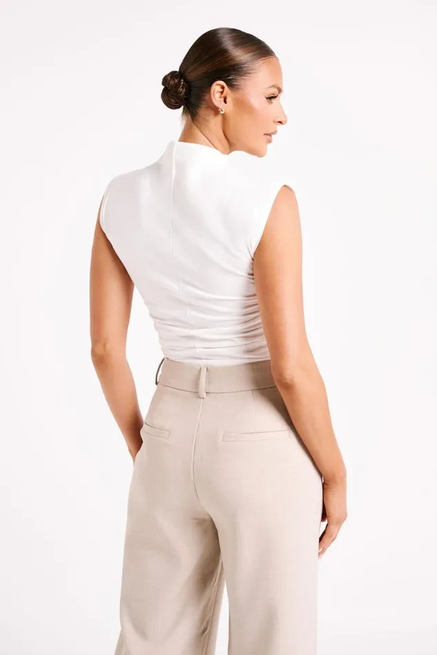 Meshki Sleeveless Tops Kimber High Neck Sleeveless Top 8211 White White 8211 Women