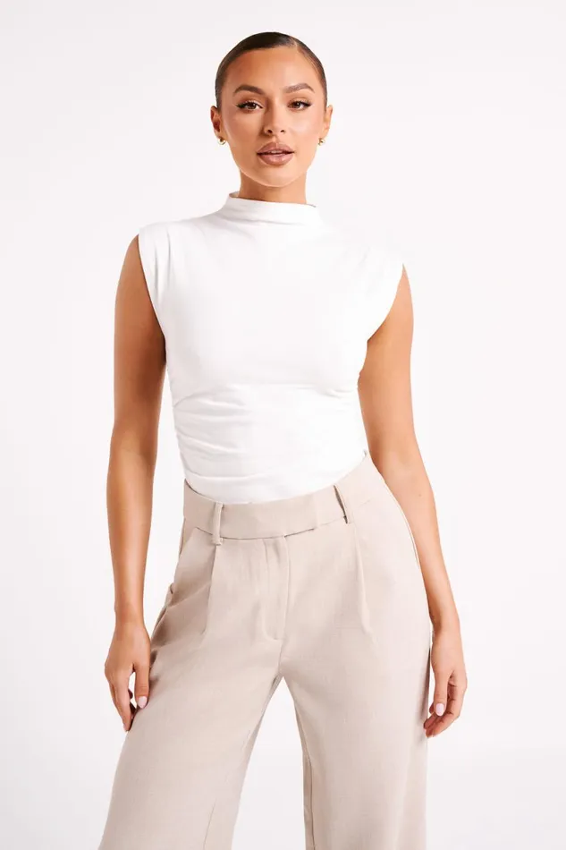 Meshki Sleeveless Tops Kimber High Neck Sleeveless Top 8211 White White 8211 Women