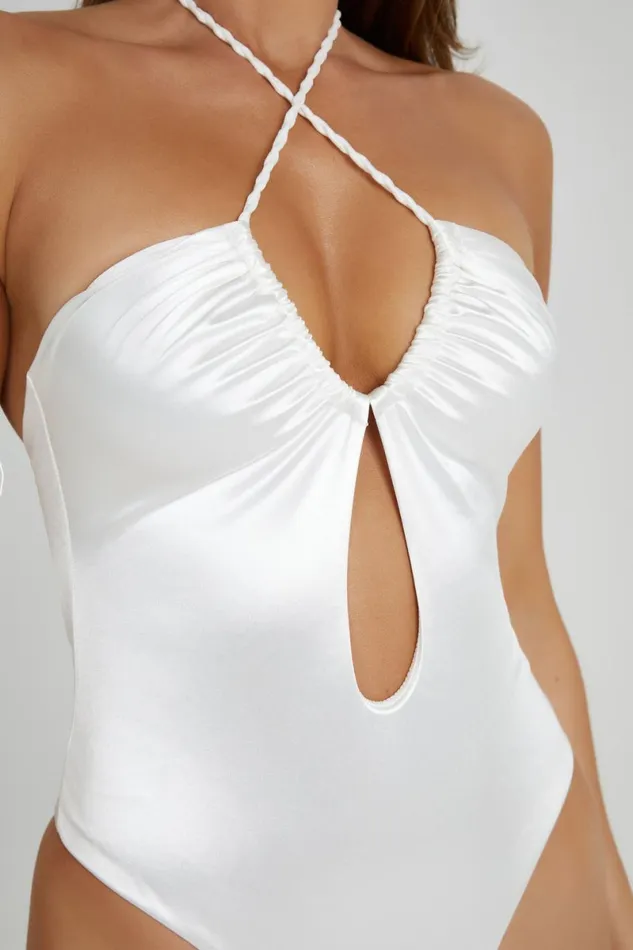 Meshki Swimwear Juliana Braided Strap One Piece 8211 Ivory Ivory 8211 Women