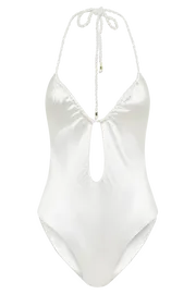 Meshki Swimwear Juliana Braided Strap One Piece 8211 Ivory Ivory 8211 Women