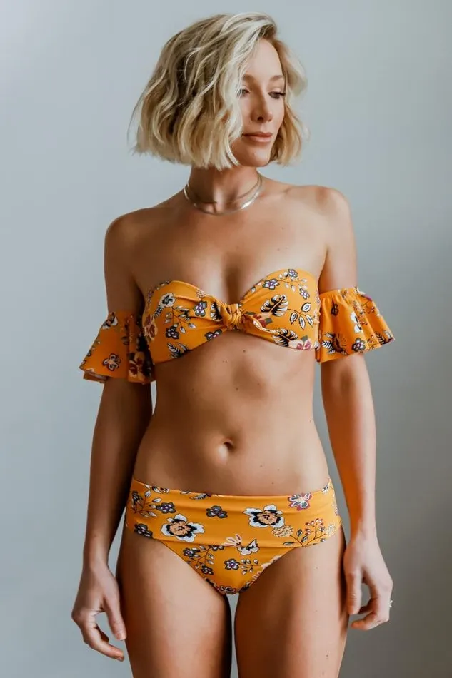 Miami Bikini Top Yellow Floral Women Baltic Born Bikini Miami Bikini Top Yellow Floral Women Baltic Born Bikini
