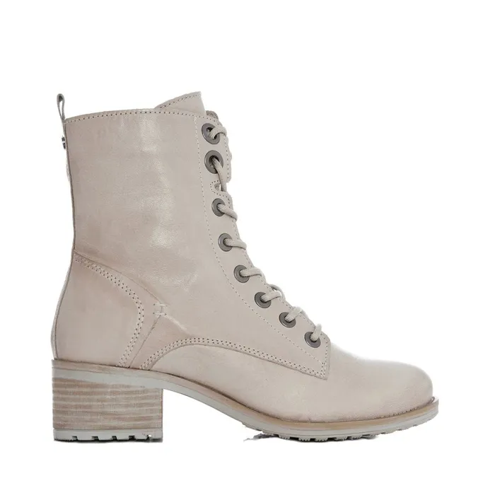 MidCalf Boots Women Moda In Pelle Bezzie Cream Leather