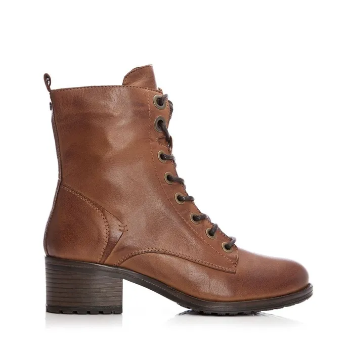 MidCalf Boots Women Moda In Pelle Bezzie Tan Leather