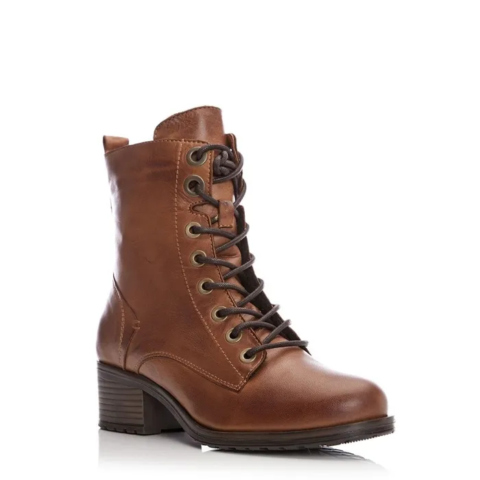 MidCalf Boots Women Moda In Pelle Bezzie Tan Leather