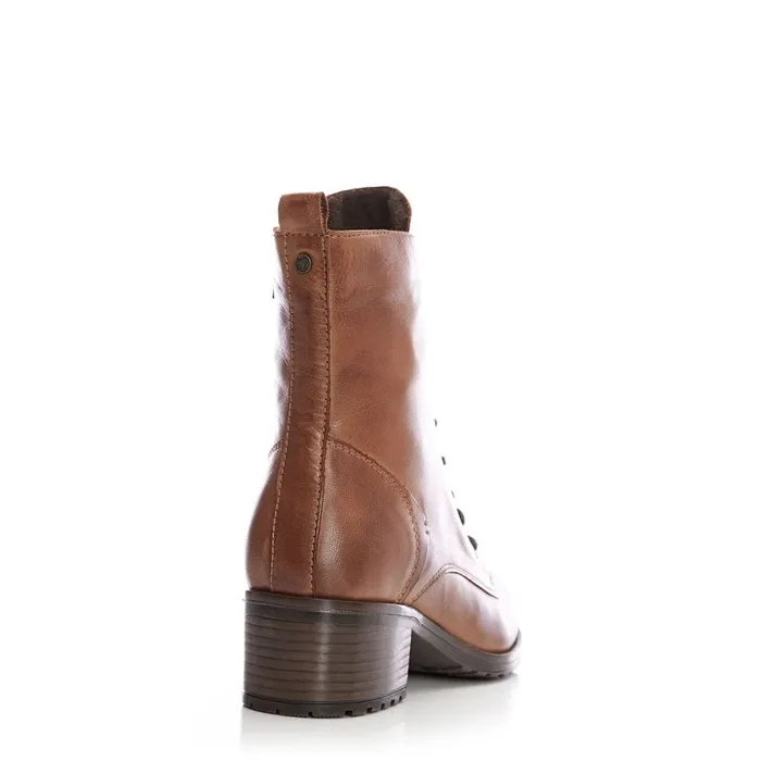 MidCalf Boots Women Moda In Pelle Bezzie Tan Leather
