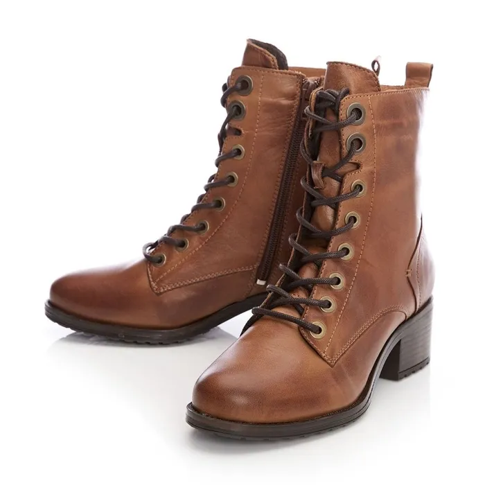 MidCalf Boots Women Moda In Pelle Bezzie Tan Leather
