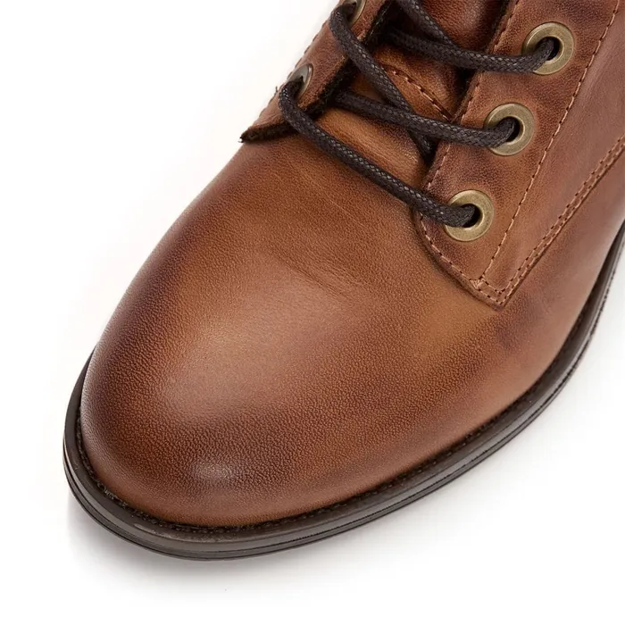 MidCalf Boots Women Moda In Pelle Bezzie Tan Leather