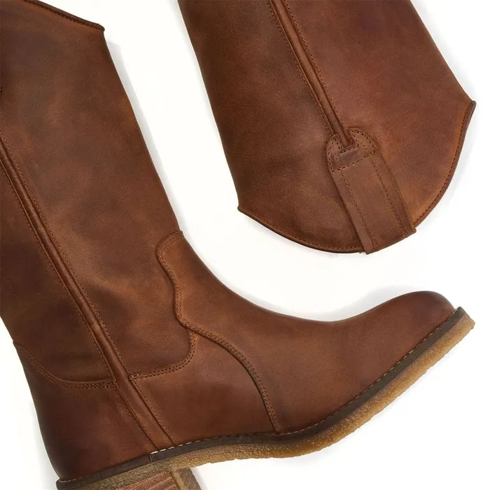 MidCalf Boots Women Moda In Pelle Dana Tan Nubuck
