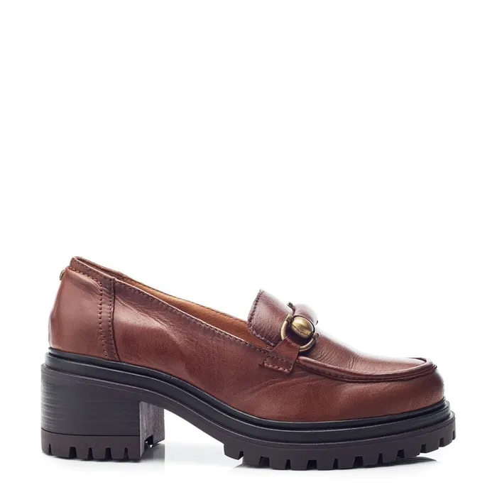 Mid Heel Shoes Women Moda In Pelle Eleanore Tan Leather