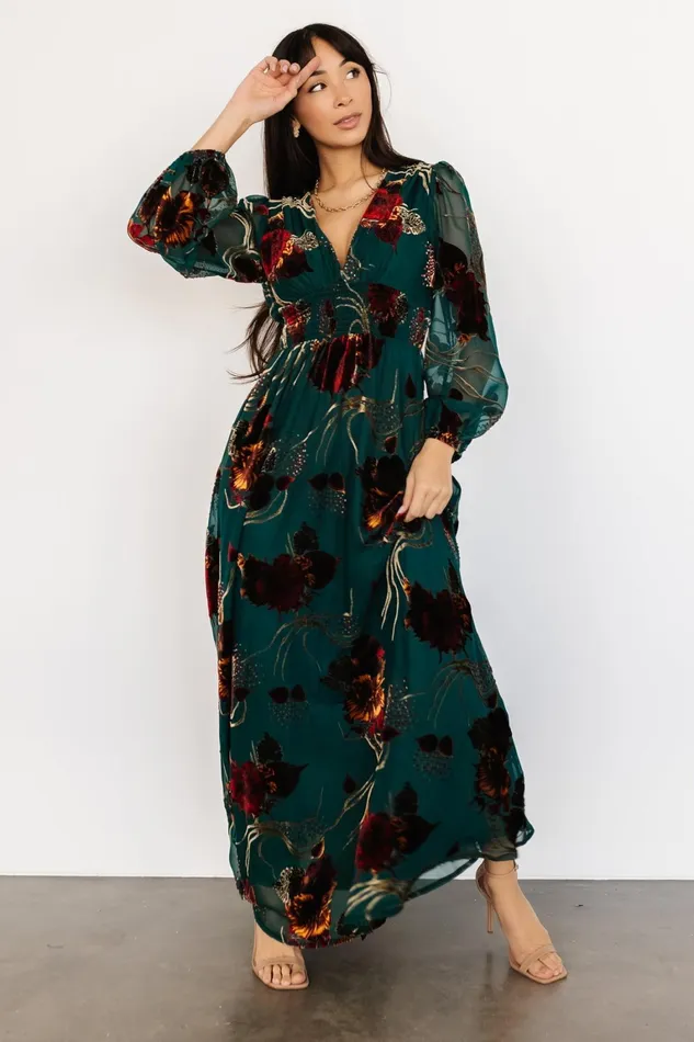 Mikla Maxi Dress Jade Multi Women Baltic Born Bump Friendly