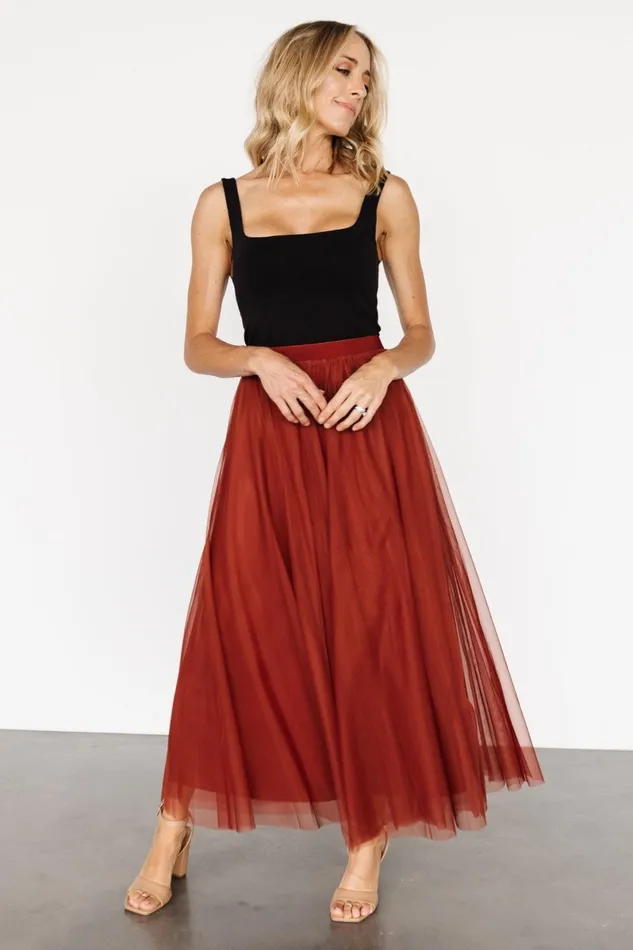 Mila Tulle Skirt Cinnamon Women Baltic Born Tulle Styles