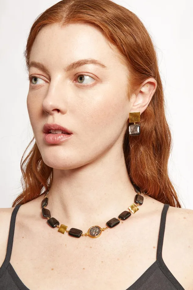 Minerva Earrings Gold Hypersthene Women Chan Luu Earrings
