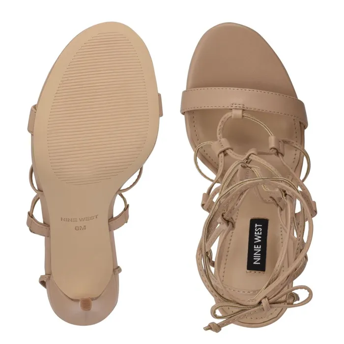 Mix Ankle Wrap Sandals Warm Blush Women Nine West Heeled