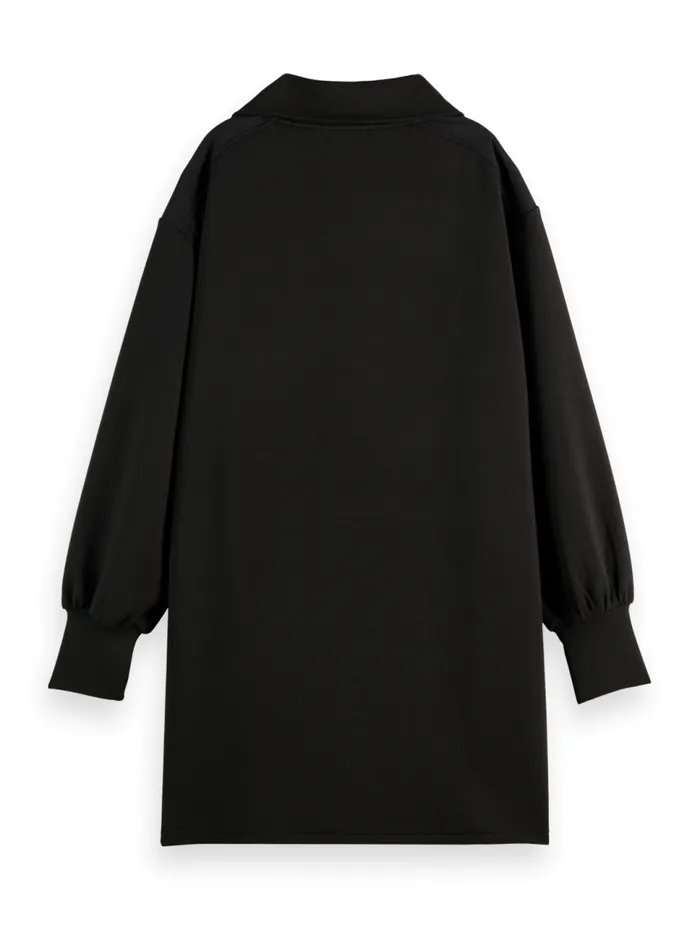 MODAL UTILITY ZIP UP DRESS Evening Black Women Scotch and Soda Dresses and Jumpsuits MODAL UTILITY ZIP UP DRESS Evening Black Women Scotch and Soda Dresses and Jumpsuits
