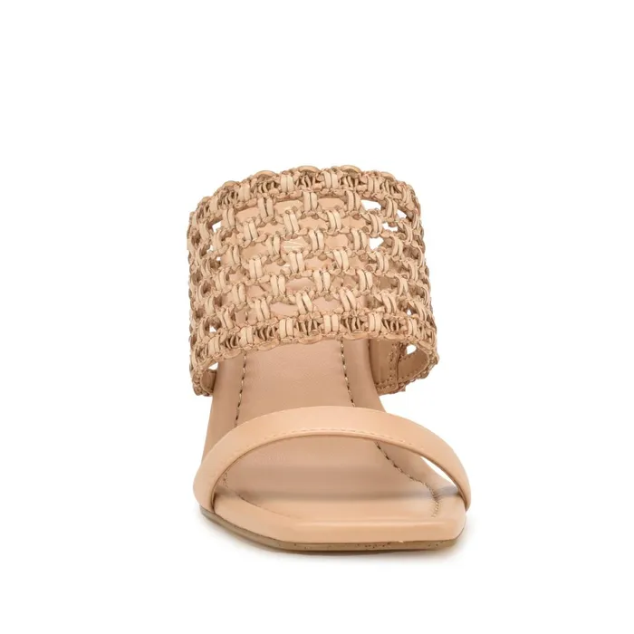 Mylas Heeled Slide Sandals Light Natural Women Nine West Heeled