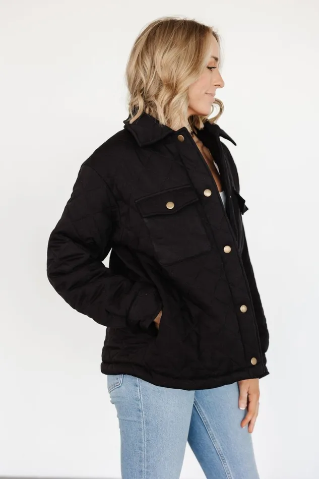 Nadia Button Up Jacket Black Women Baltic Born Outerwear