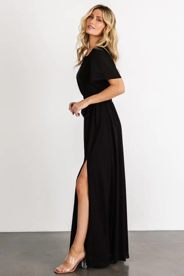 Naomi Short Sleeve Maxi Dress Black Women Baltic Born Mother Of The Bride Naomi Short Sleeve Maxi Dress Black Women Baltic Born Mother Of The Bride