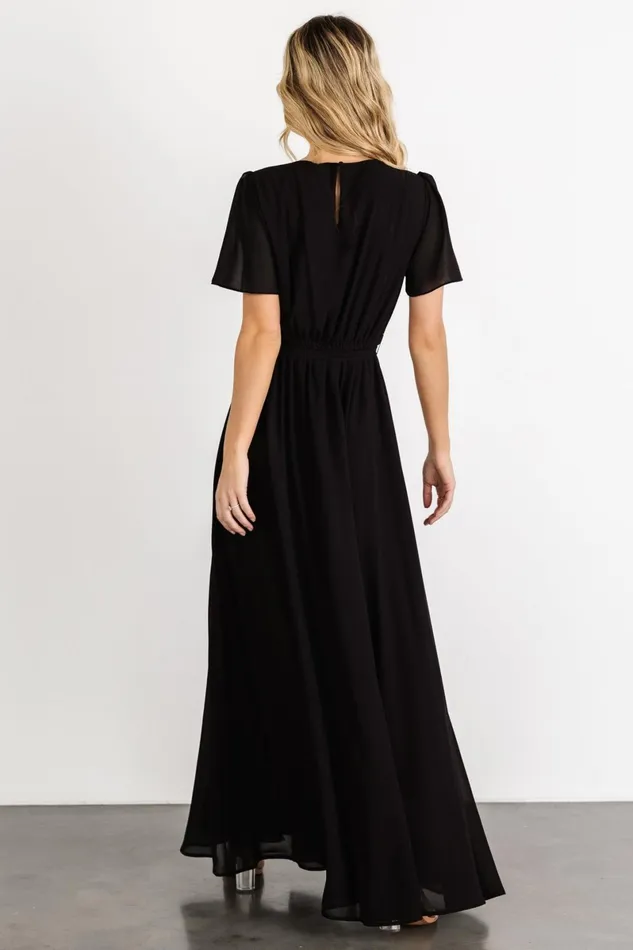 Naomi Short Sleeve Maxi Dress Black Women Baltic Born Mother Of The Bride Naomi Short Sleeve Maxi Dress Black Women Baltic Born Mother Of The Bride