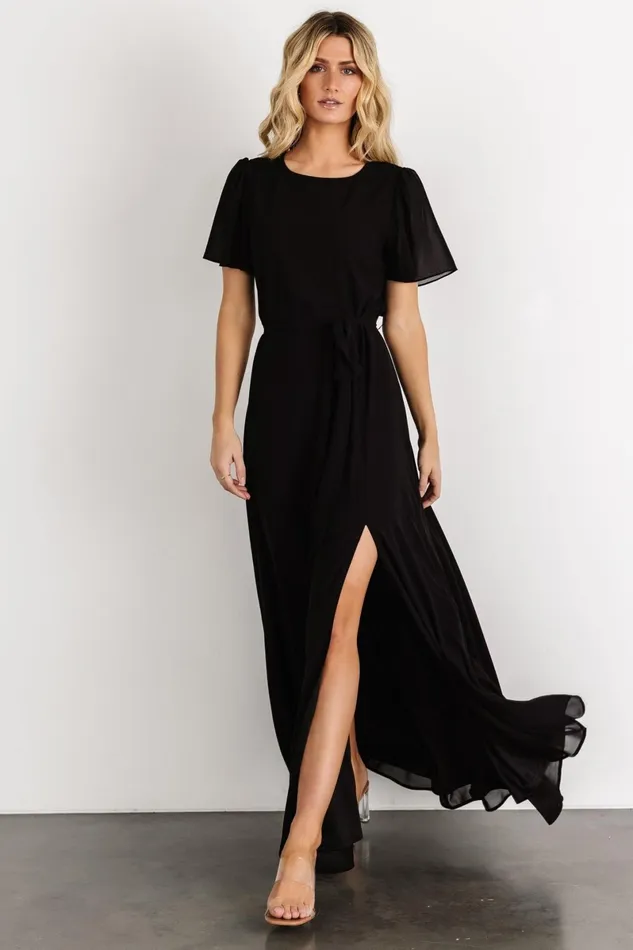 Naomi Short Sleeve Maxi Dress Black Women Baltic Born Mother Of The Bride Naomi Short Sleeve Maxi Dress Black Women Baltic Born Mother Of The Bride