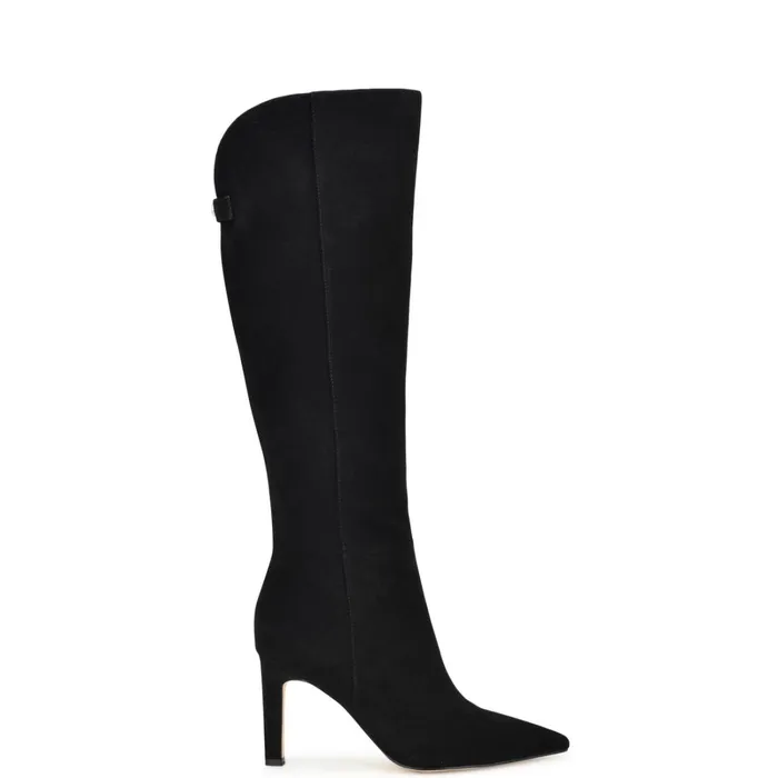 Napts Dress Boots Black Suede Women Nine West Boots and Booties