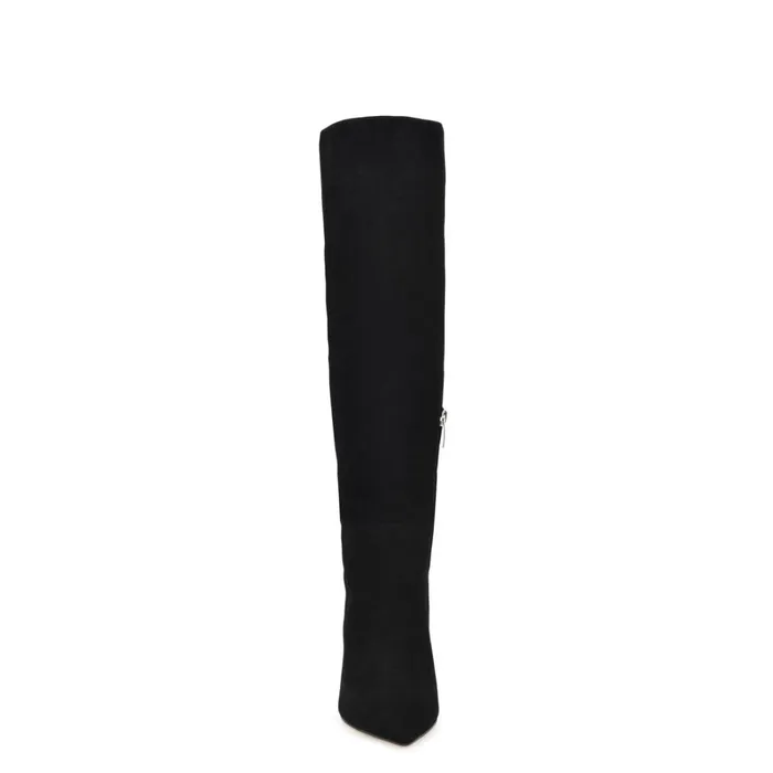 Napts Dress Boots Black Suede Women Nine West Boots and Booties