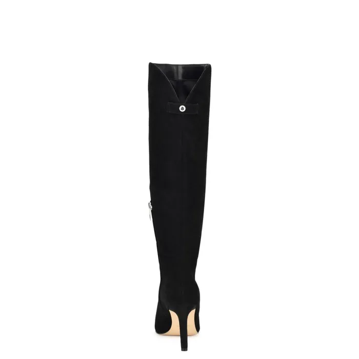Napts Dress Boots Black Suede Women Nine West Boots and Booties