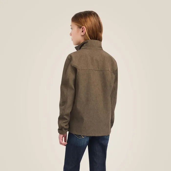 New Team Softshell Jacket Banyan Bark Heather Kids Ariat Jackets and Vests New Team Softshell Jacket Banyan Bark Heather Kids Ariat Jackets and Vests