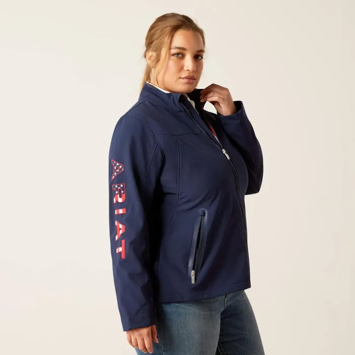 New Team Softshell Jacket Navy Usa Women Ariat Jackets and Vests New Team Softshell Jacket Navy Usa Women Ariat Jackets and Vests